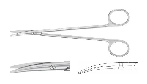 ТОННІС-АДСОН НОЖИЦІ ДЕЛ. ВИГНУТІ 175MM